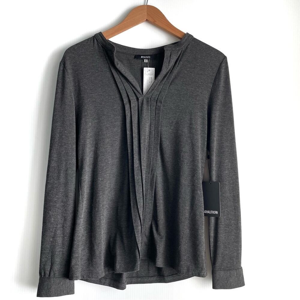 🆕 41 Hawthorn breyson split neck long sleeve stitch fix top size small NWT